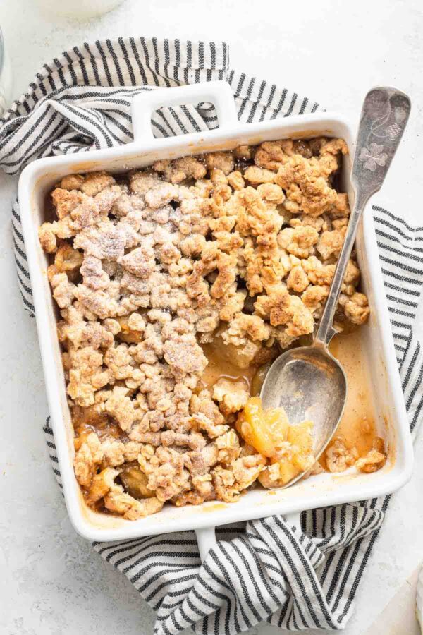 Apple Crisp with Oats Recipe- Dessert for Two