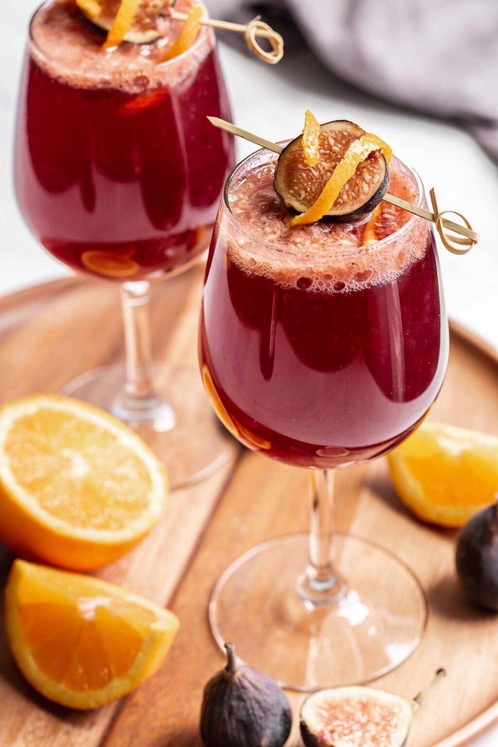 Fall Sangria with figs - Dessert for Two