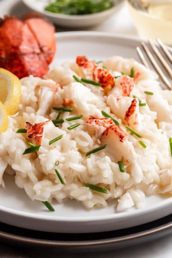 Lobster Risotto Recipe for Two - Brown Butter Risotto with Lobster Tail