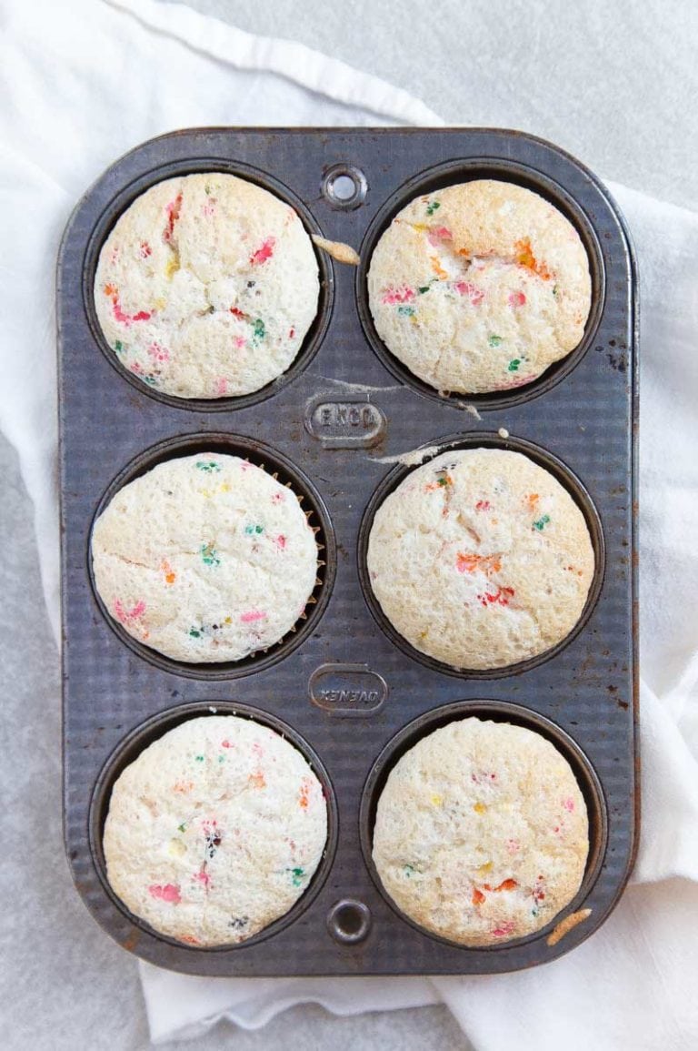 Funfetti Cupcake Recipe: small batch makes 6 cupcakes | Dessert for Two