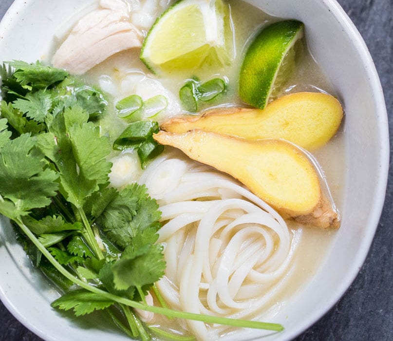 Asian Chicken Soup Recipe for Two - Dinner for Two