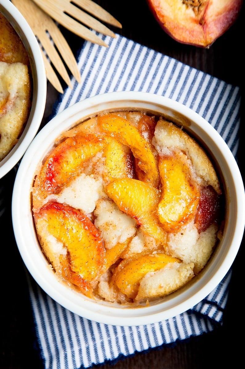 Fresh Peach Cobbler Southern Style - Peach Cobbler for Two
