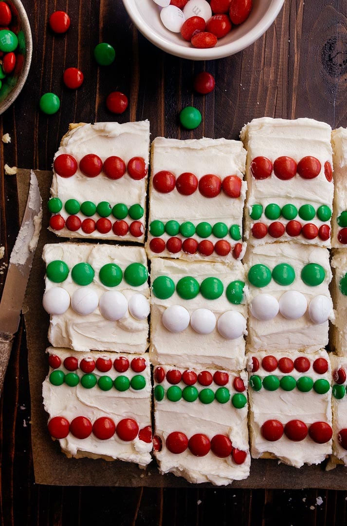 Christmas Sugar Cookie Bars Recipe | Dessert for Two