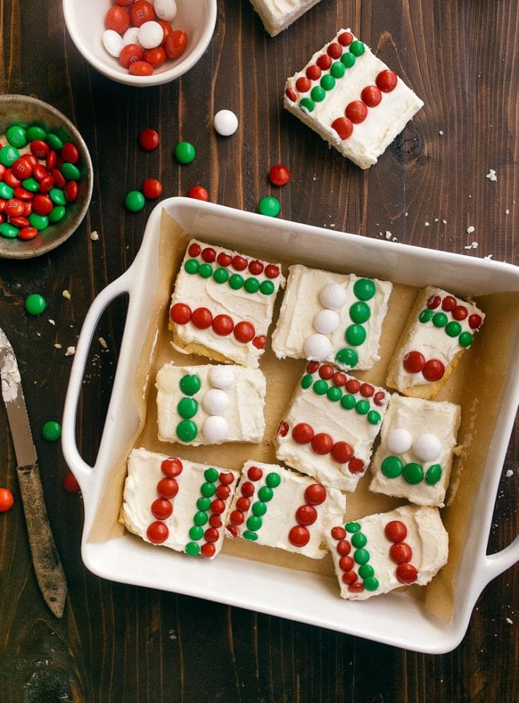 Christmas Sugar Cookie Bars Recipe | Dessert for Two