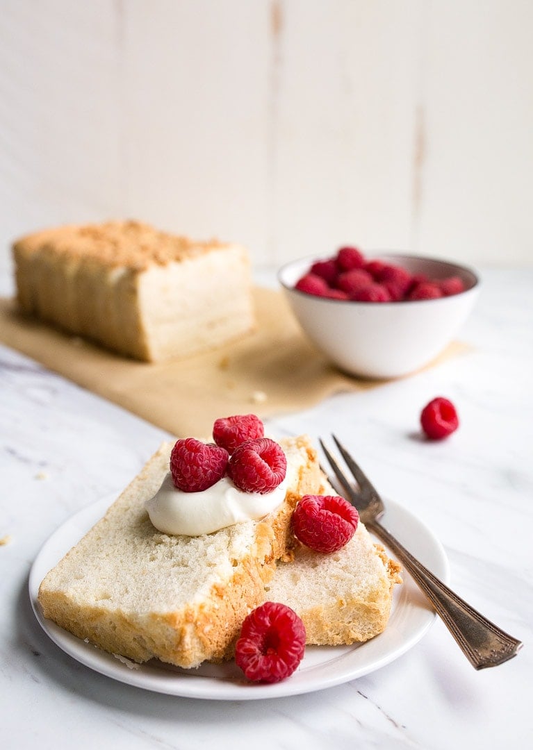 Mini Angel Food Cake In A Loaf Pan Dessert For Two