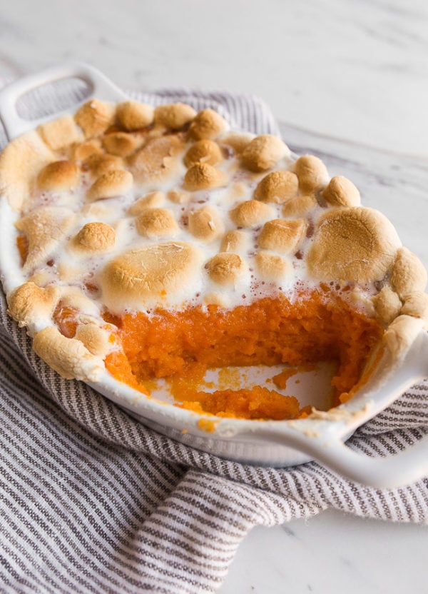 Sweet Potato Casserole with Marshmallows - Thanksgiving for Two