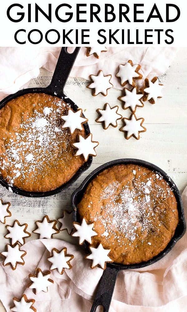 Cast Iron Skillet Gingerbread Cookie for Two - Dessert for Two