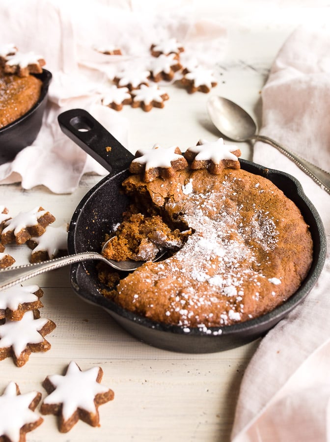 Cast Iron Skillet Grilled Gingerbread Cake - DeSocio in the Kitchen