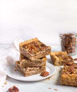Pecan Pie Bars (without corn syrup) - Dessert for Two