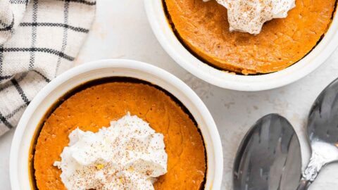 Crustless Pumpkin Pie - Dessert for Two